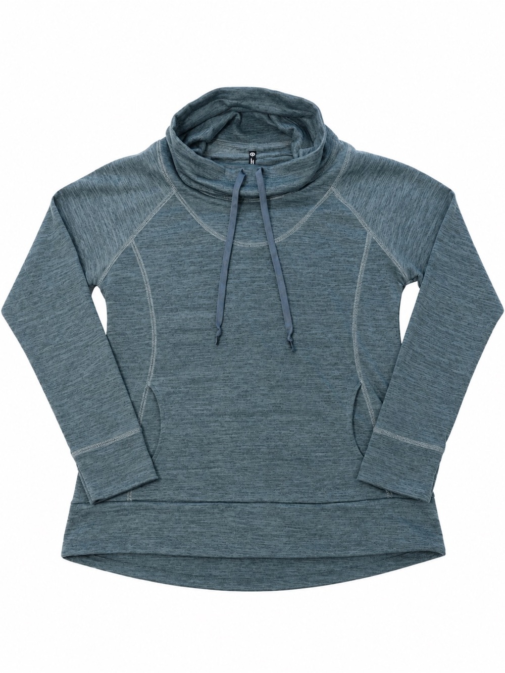 Kuhl women’s Cozy Funnel Neck Pullover Sweater - Heather Slate Blue size medium